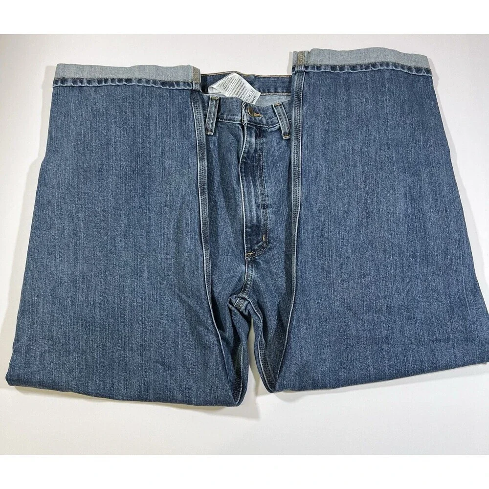 Carhartt BD1483-M Relaxed Fit Medium Wash Denim Jeans Pants Men's 46x30